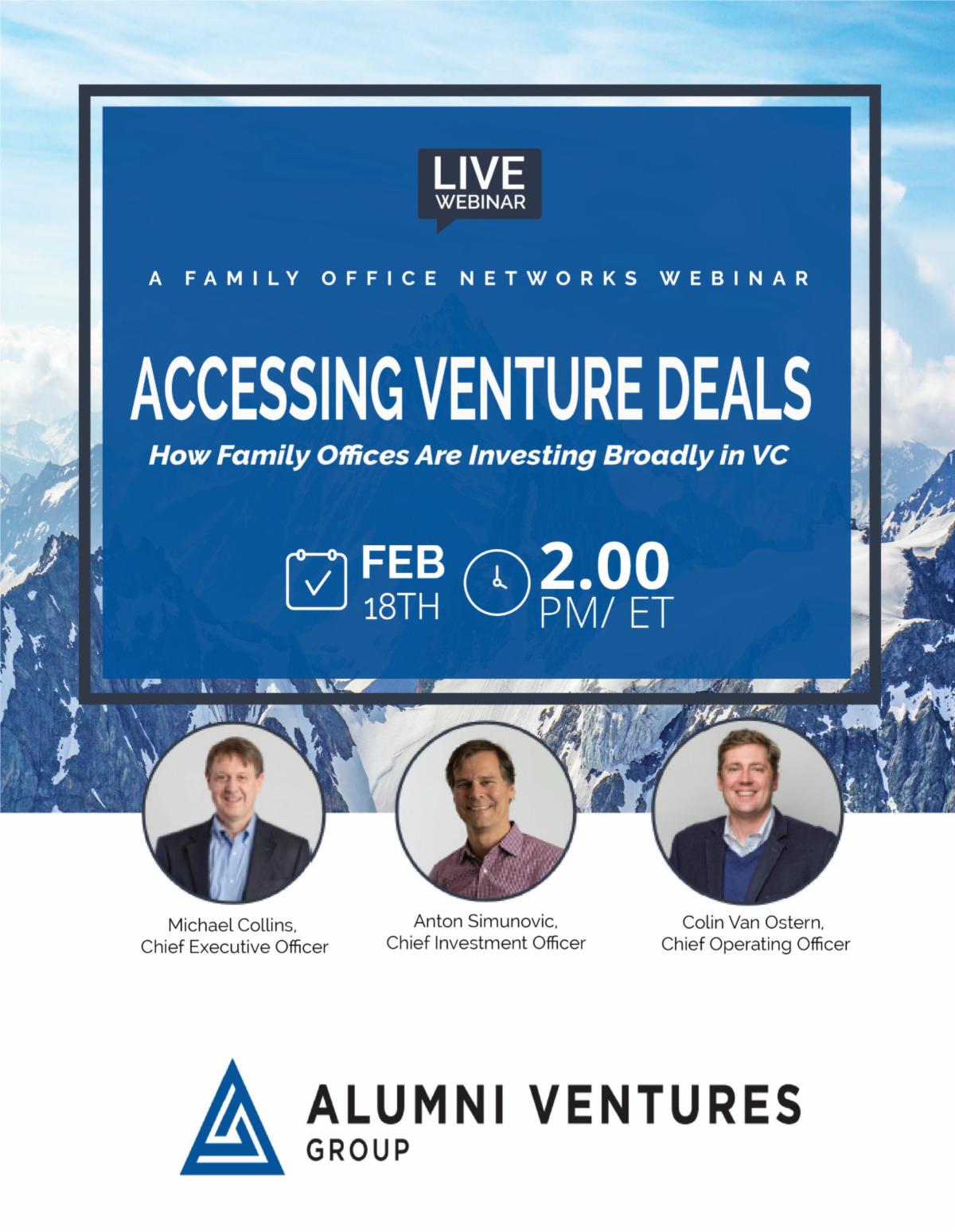 Alumni Ventures Group Accessing Venture Deals Family Office Networks